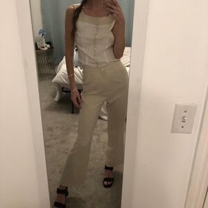 Vintage silk suit set (top and bottom sold together) 👓